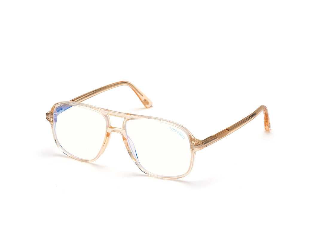 Shiny Light Brown Male Glasses Tom Ford 889214257314