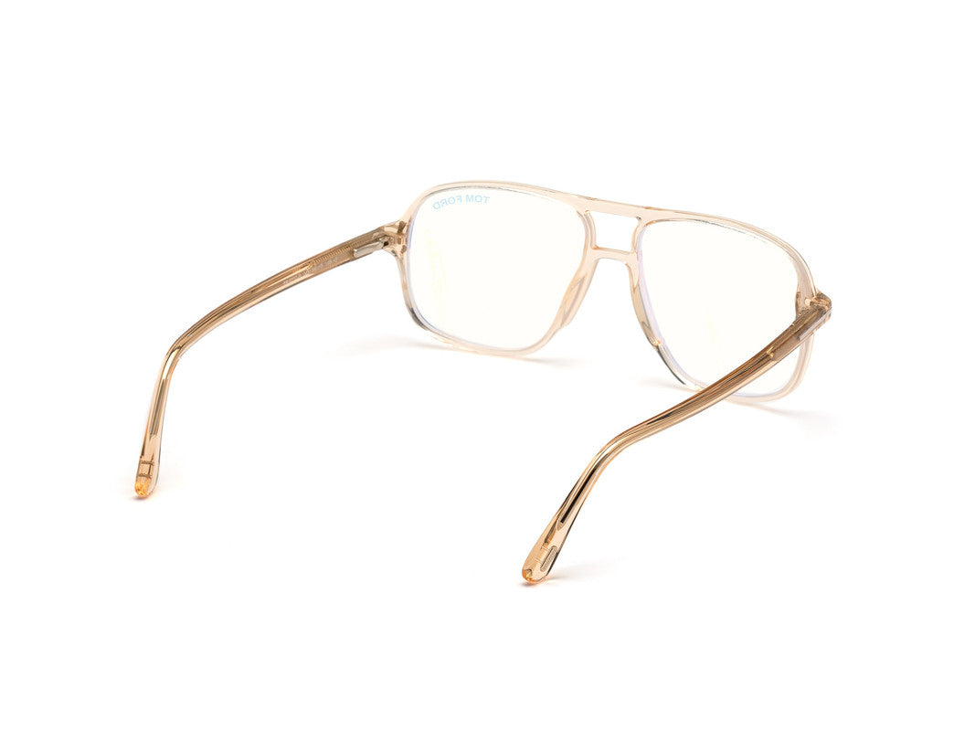 Shiny Light Brown Male Glasses Tom Ford 889214257314