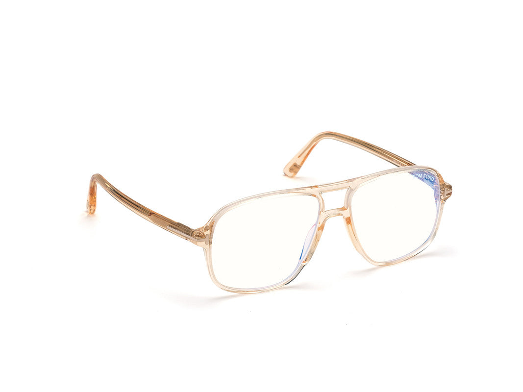 Shiny Light Brown Male Glasses Tom Ford 889214257314