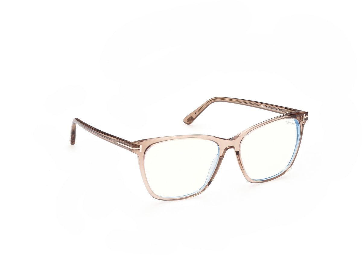 Shiny Light Brown Female Glasses Tom Ford 889214268679