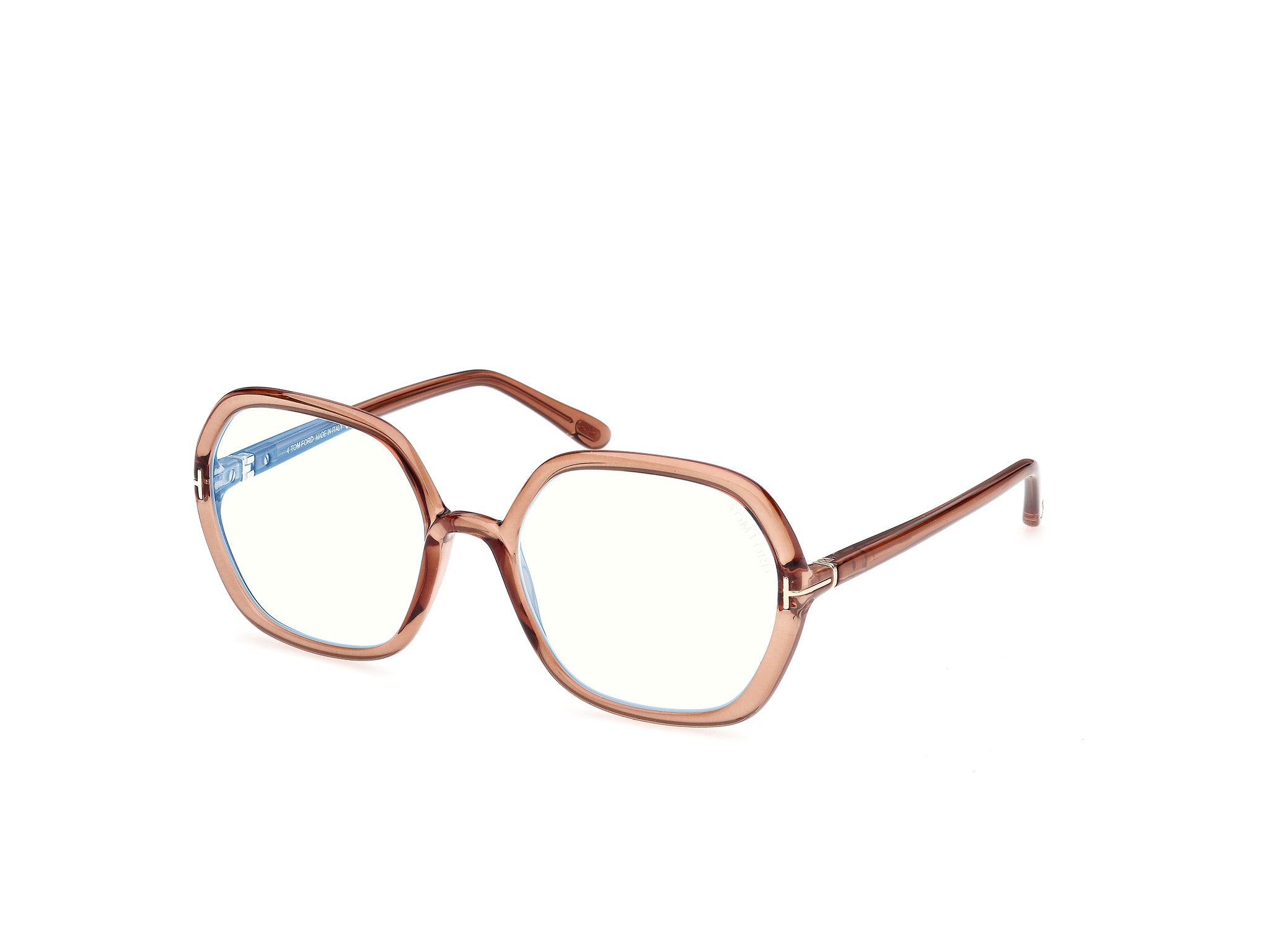 Shiny Light Brown Female Eyeglasses Tom Ford 889214685407