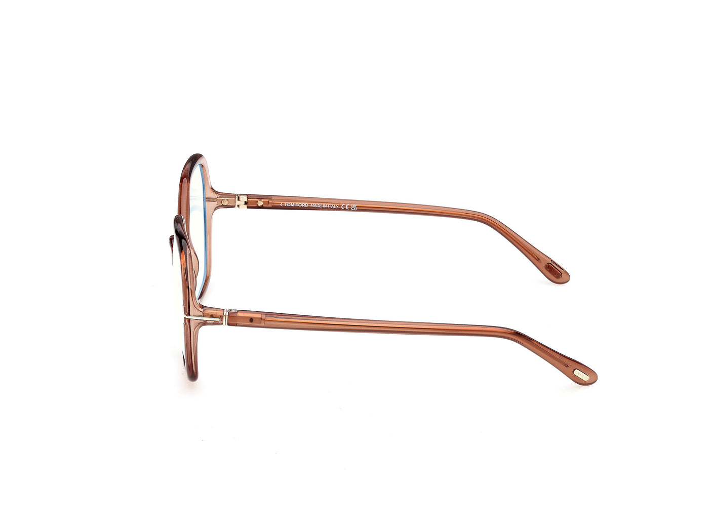Shiny Light Brown Female Eyeglasses Tom Ford 889214685407