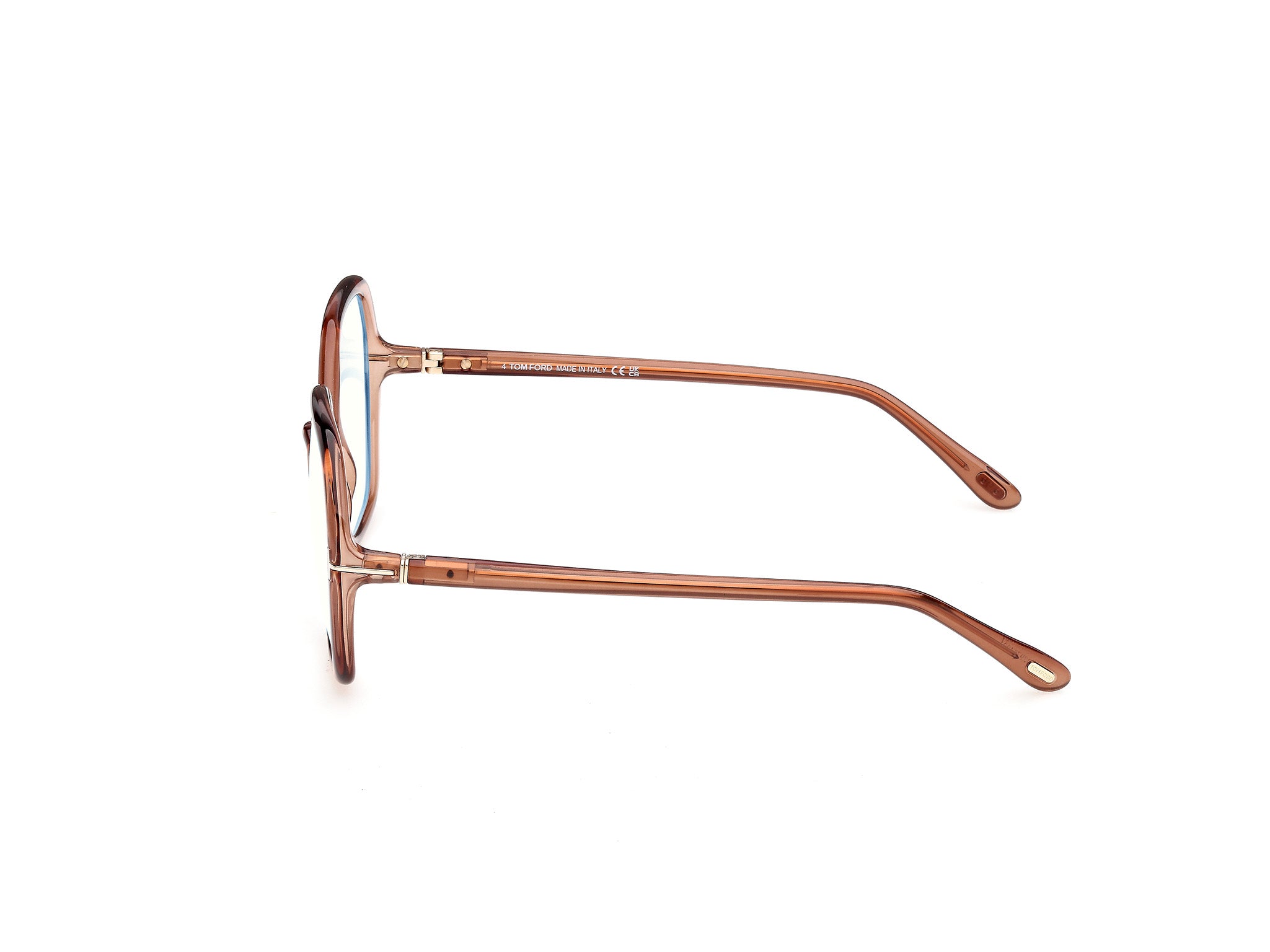 Shiny Light Brown Female Eyeglasses Tom Ford 889214685407