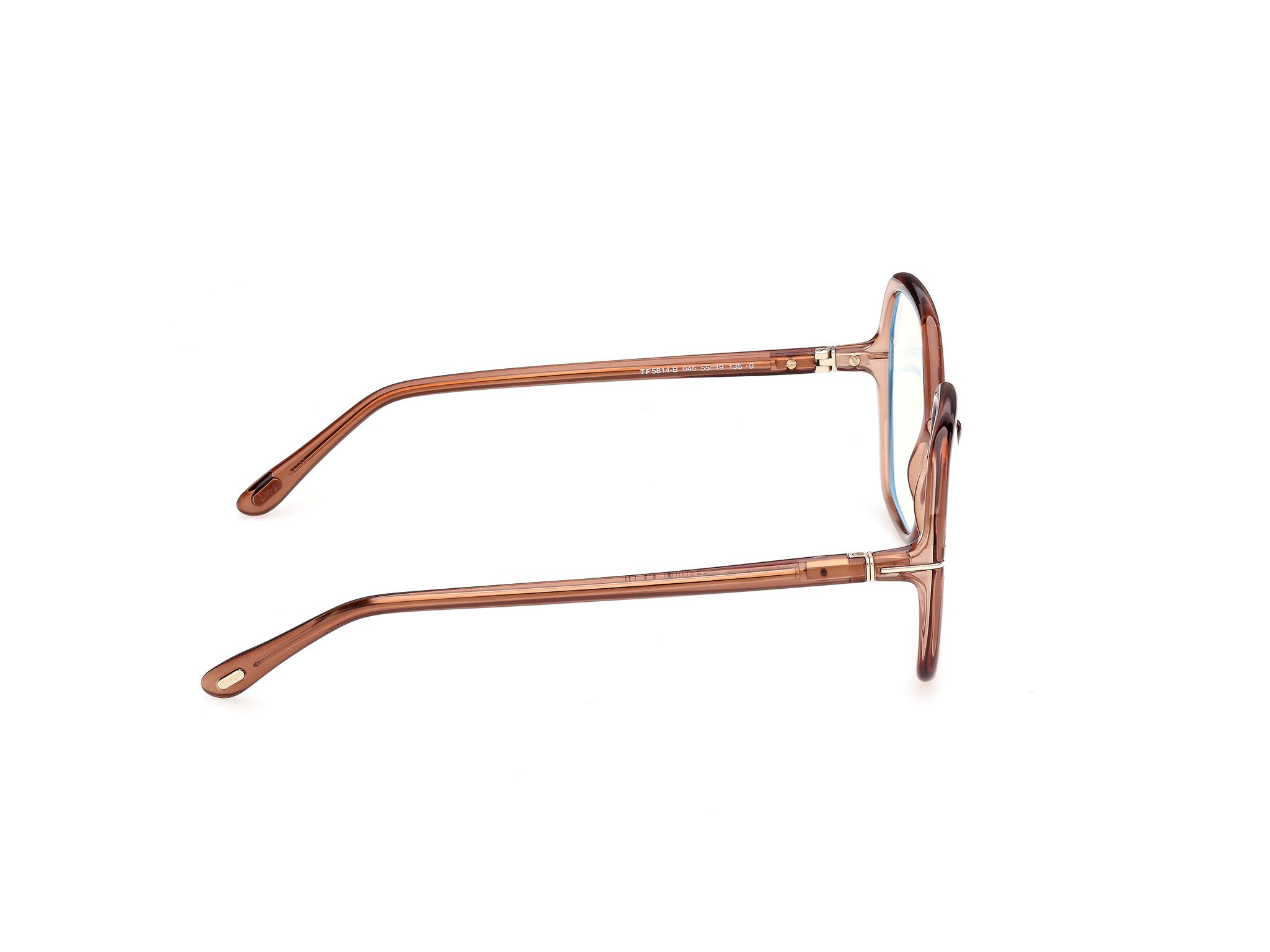 Shiny Light Brown Female Eyeglasses Tom Ford 889214685407