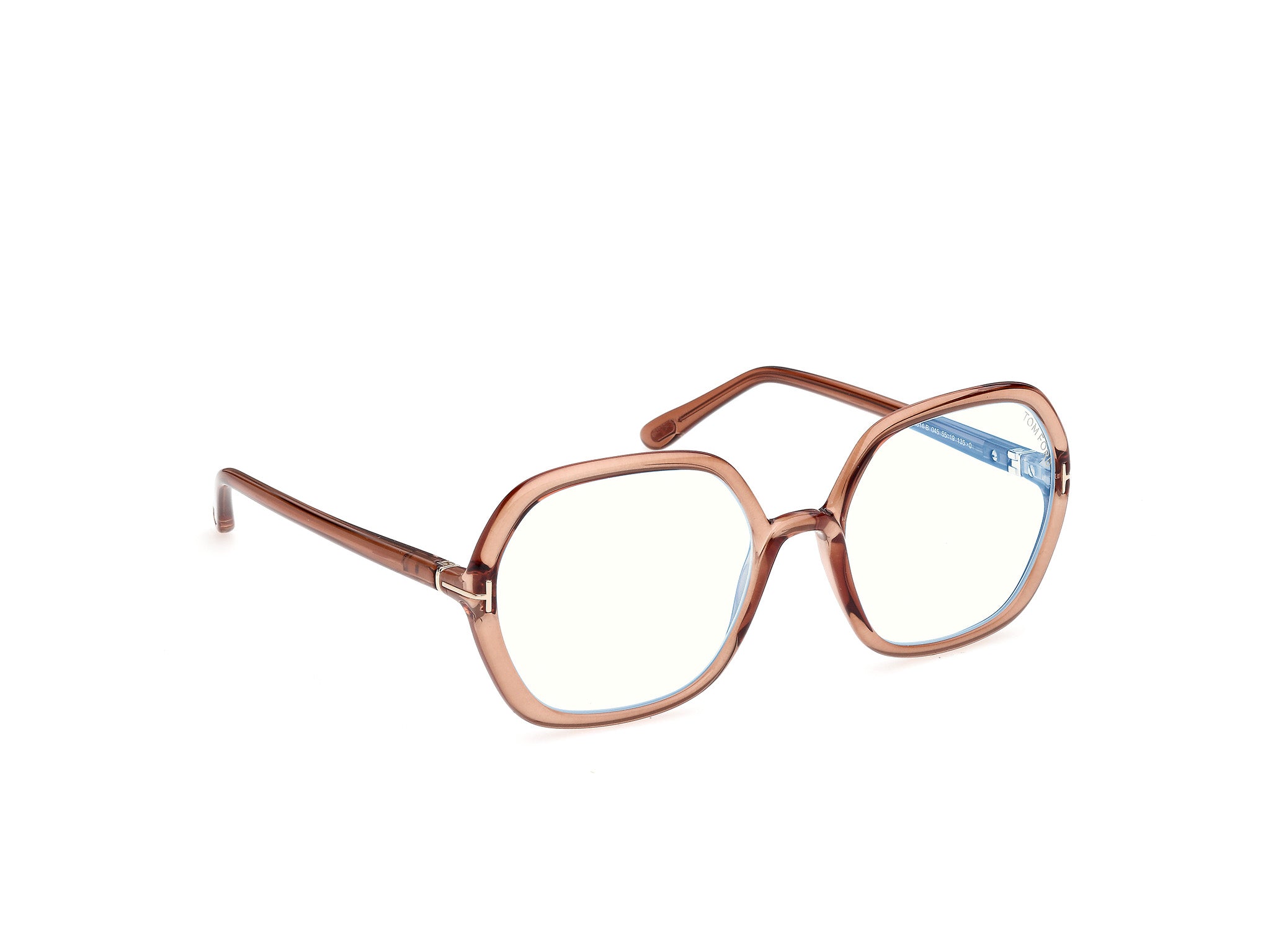 Shiny Light Brown Female Eyeglasses Tom Ford 889214685407