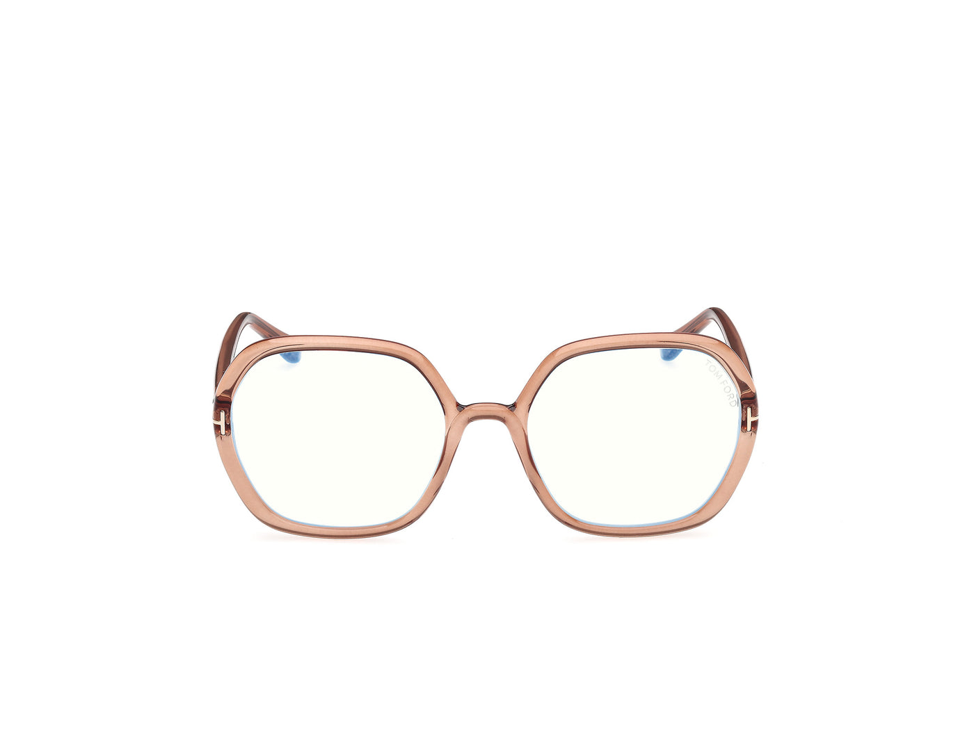 Shiny Light Brown Female Eyeglasses Tom Ford 889214685407