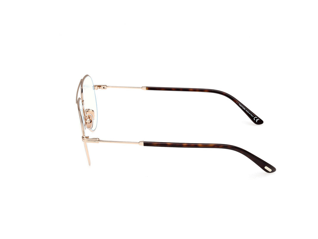 Shiny Rose Gold Male Glasses Tom Ford 889214357458