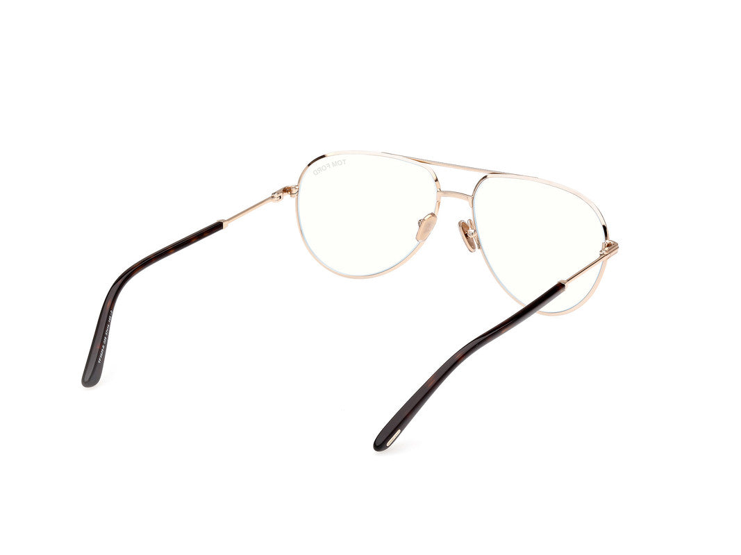 Shiny Rose Gold Male Glasses Tom Ford 889214357458