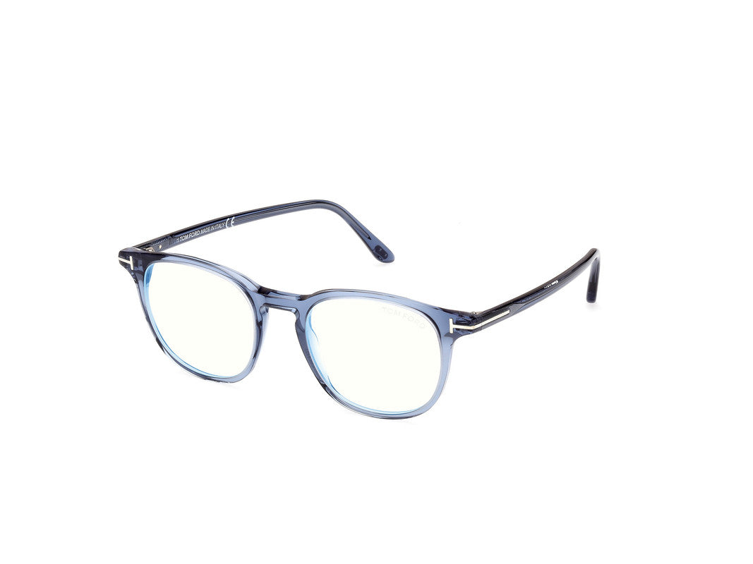 Shiny Blue Male Glasses Tom Ford 889214358578