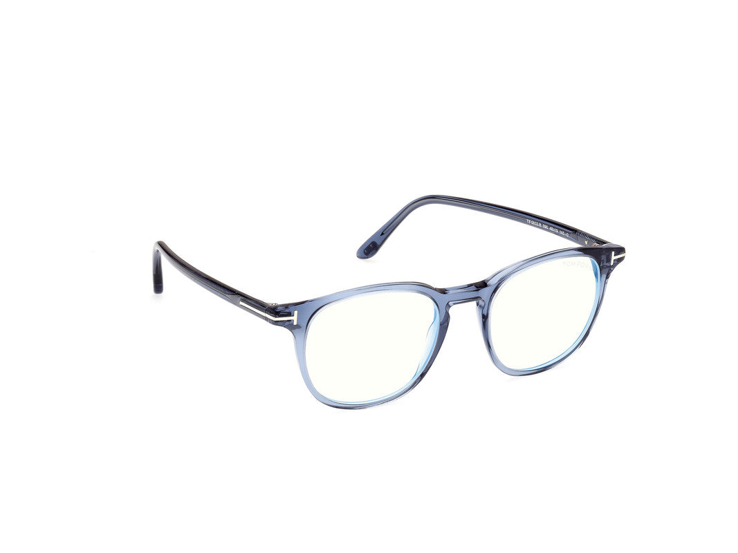 Shiny Blue Male Glasses Tom Ford 889214358578