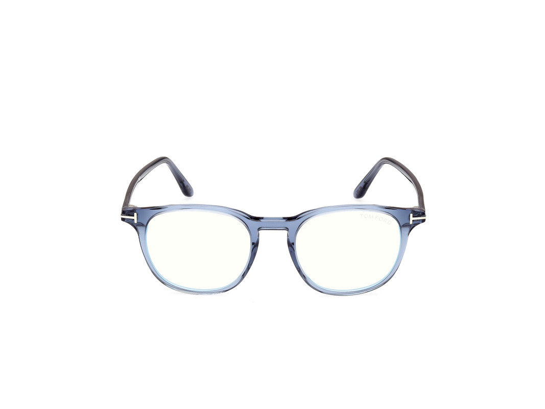 Shiny Blue Male Glasses Tom Ford 889214358578