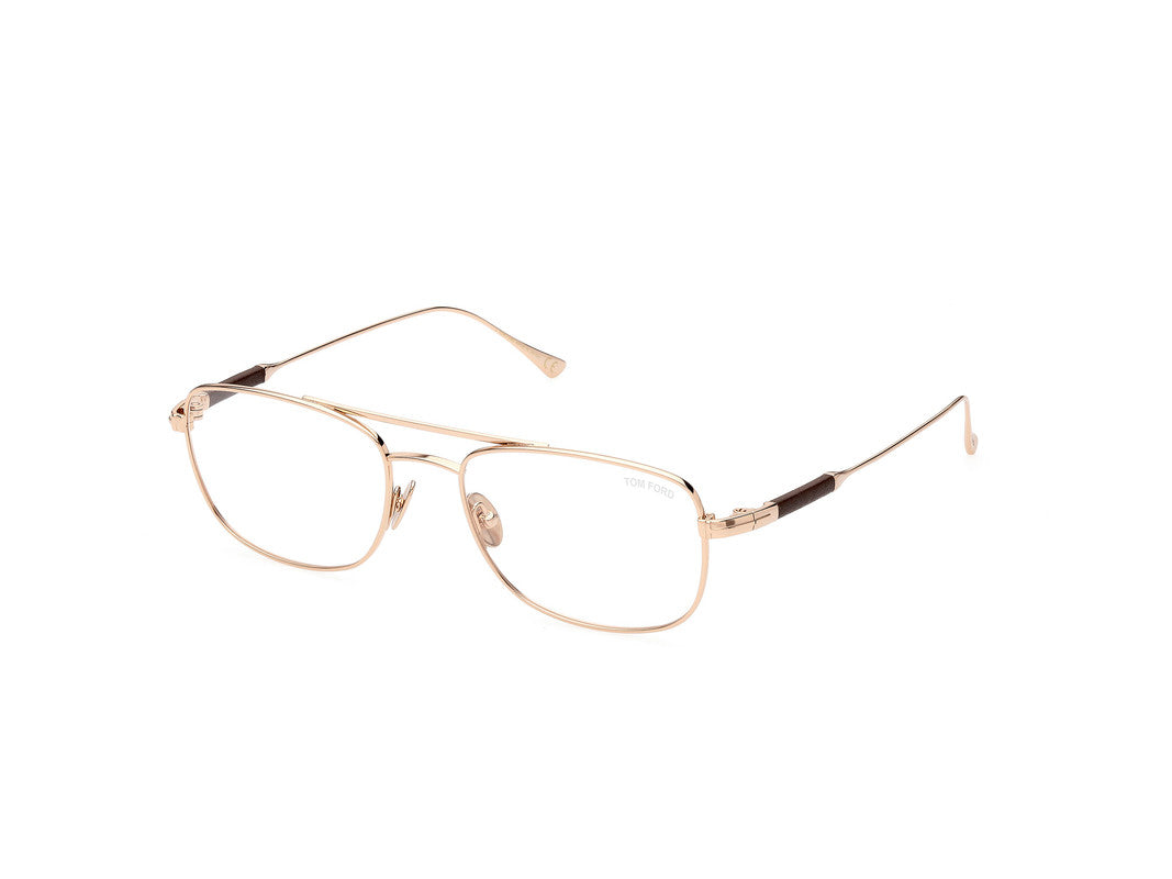 Shiny Rose Gold Male Glasses Tom Ford Private Collection 889214330420