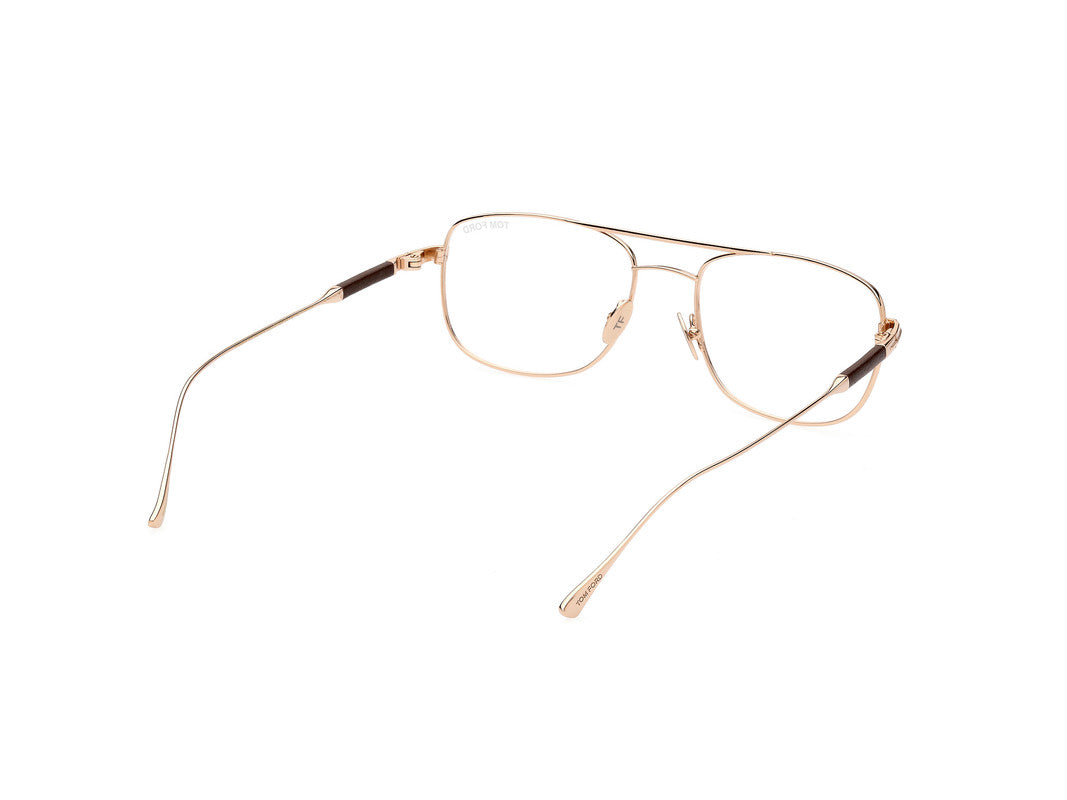 Shiny Rose Gold Male Glasses Tom Ford Private Collection 889214330420