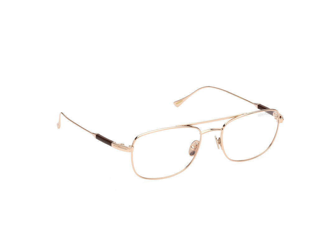 Shiny Rose Gold Male Glasses Tom Ford Private Collection 889214330420