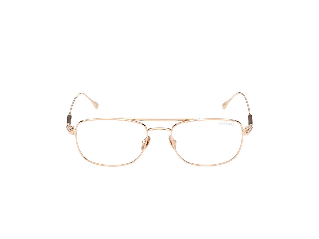 Shiny Rose Gold Male Glasses Tom Ford Private Collection 889214330420