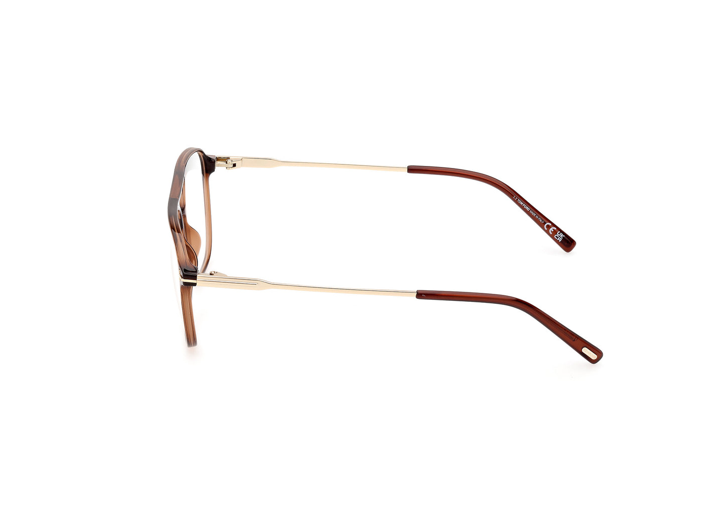 Shiny Dark Brown Male Eyeglasses Tom Ford 889214415752