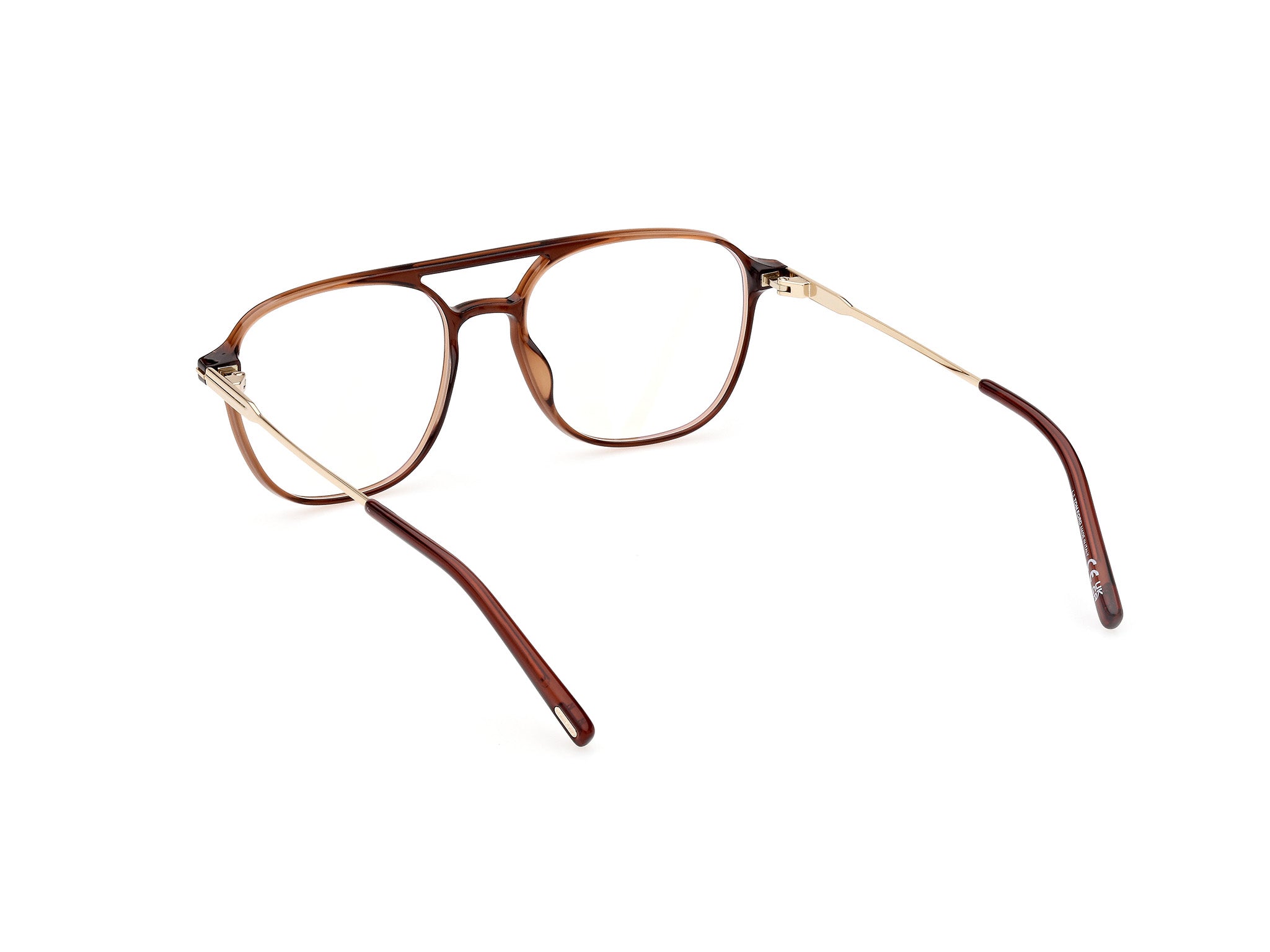Shiny Dark Brown Male Eyeglasses Tom Ford 889214415752