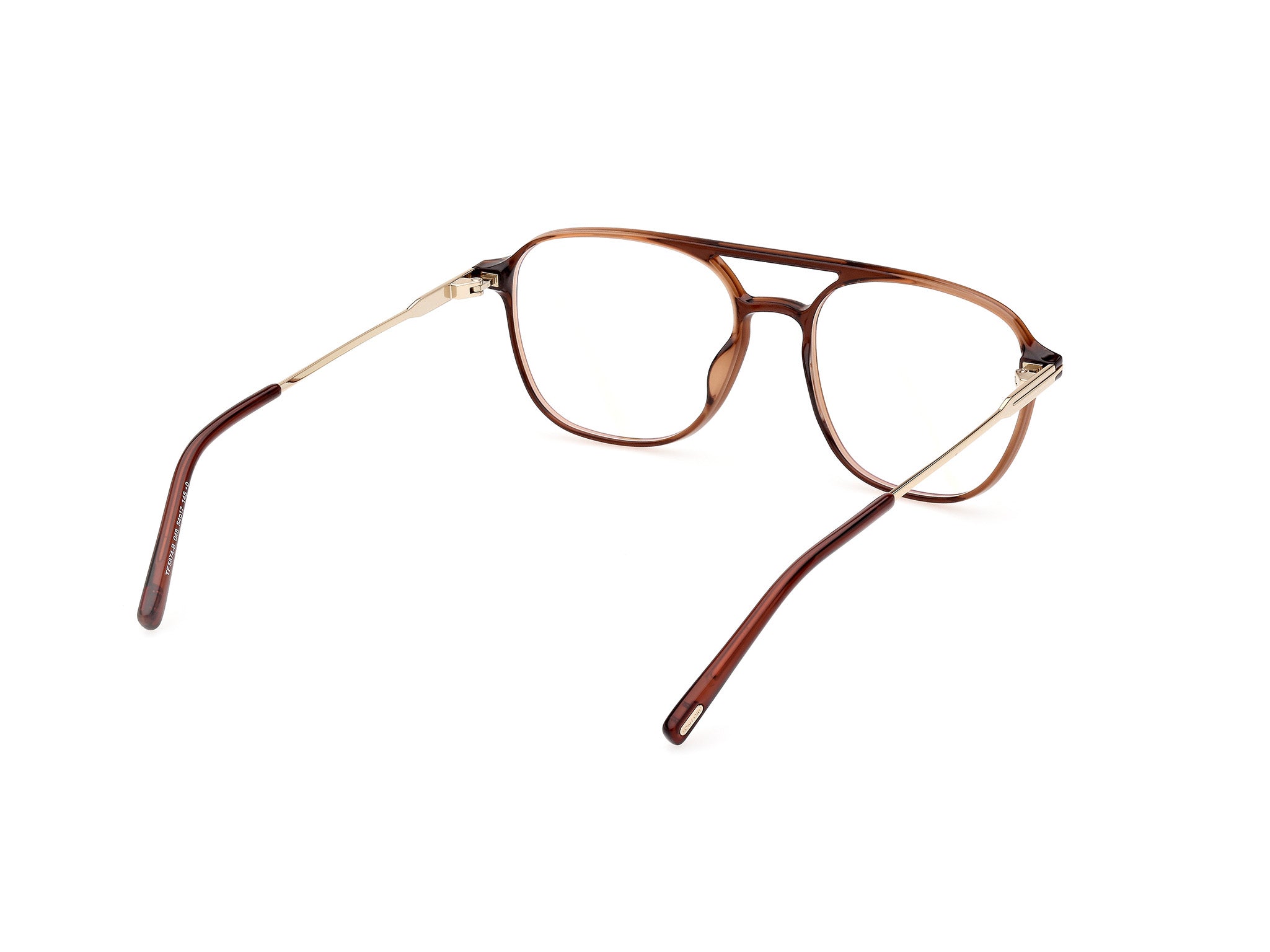 Shiny Dark Brown Male Eyeglasses Tom Ford 889214415752