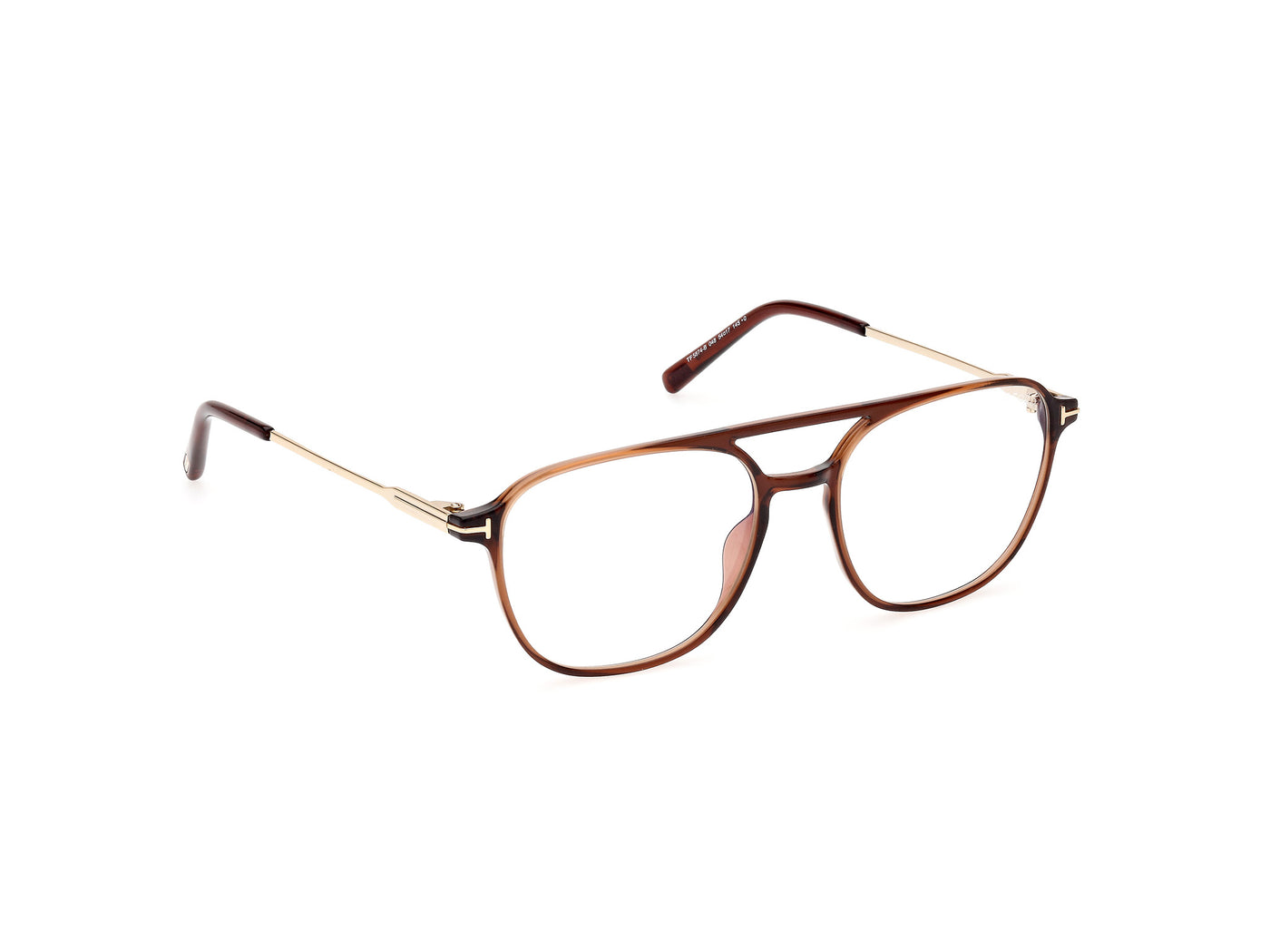 Shiny Dark Brown Male Eyeglasses Tom Ford 889214415752