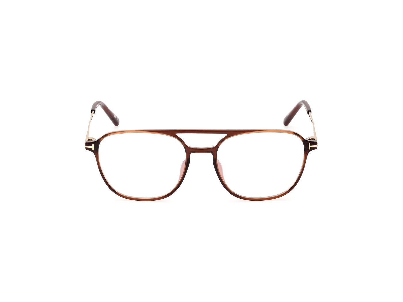Shiny Dark Brown Male Eyeglasses Tom Ford 889214415752