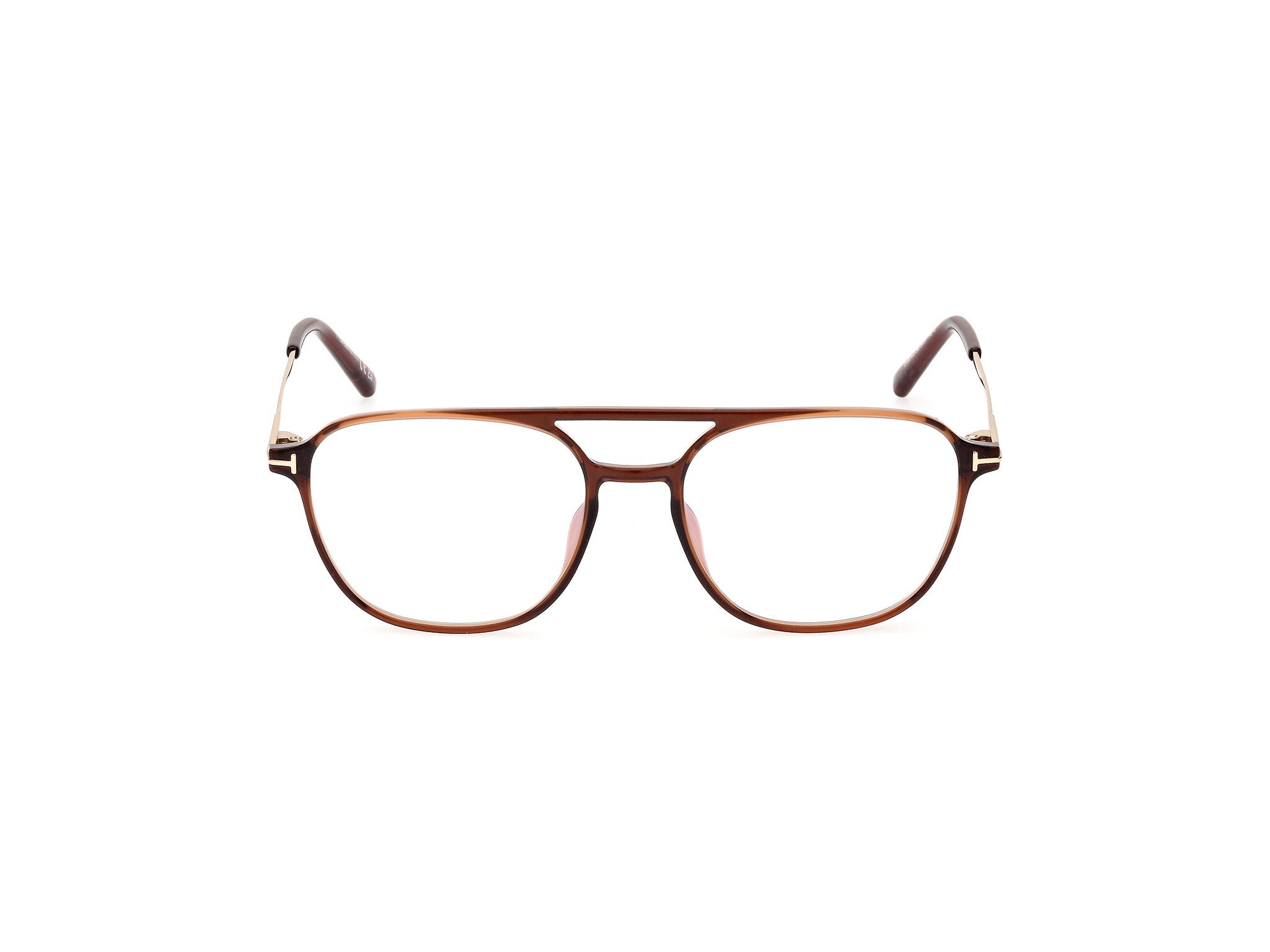 Shiny Dark Brown Male Eyeglasses Tom Ford 889214415752