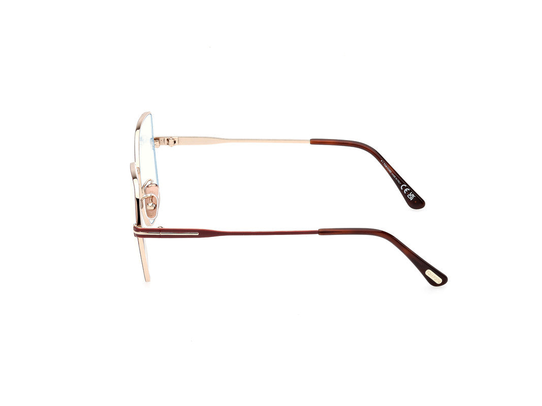 Matte Rose Gold Female Glasses Tom Ford 889214415820