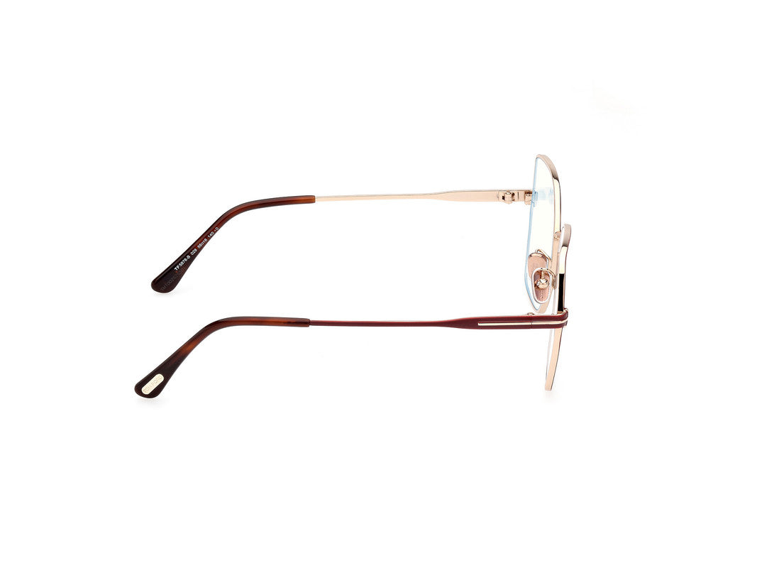 Matte Rose Gold Female Glasses Tom Ford 889214415820