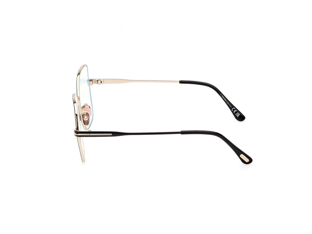 Shiny Pale Gold Female Glasses Tom Ford 889214415837