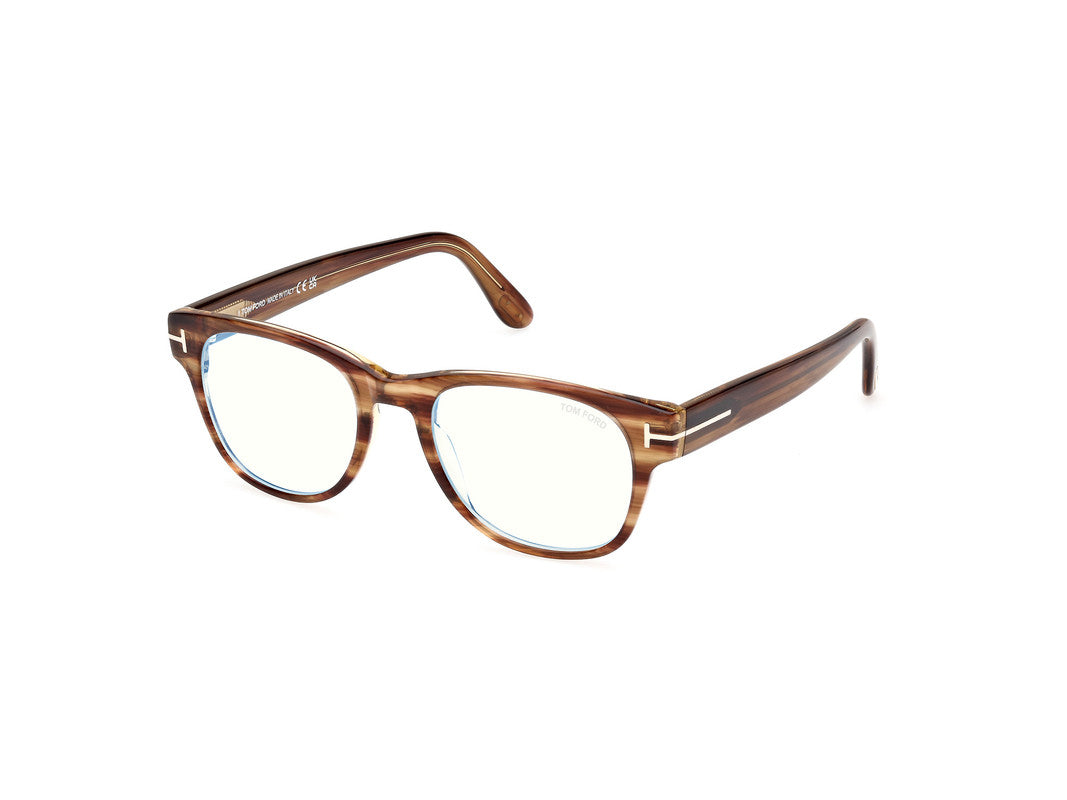 Light Brown/Striped Male Glasses Tom Ford 889214443373