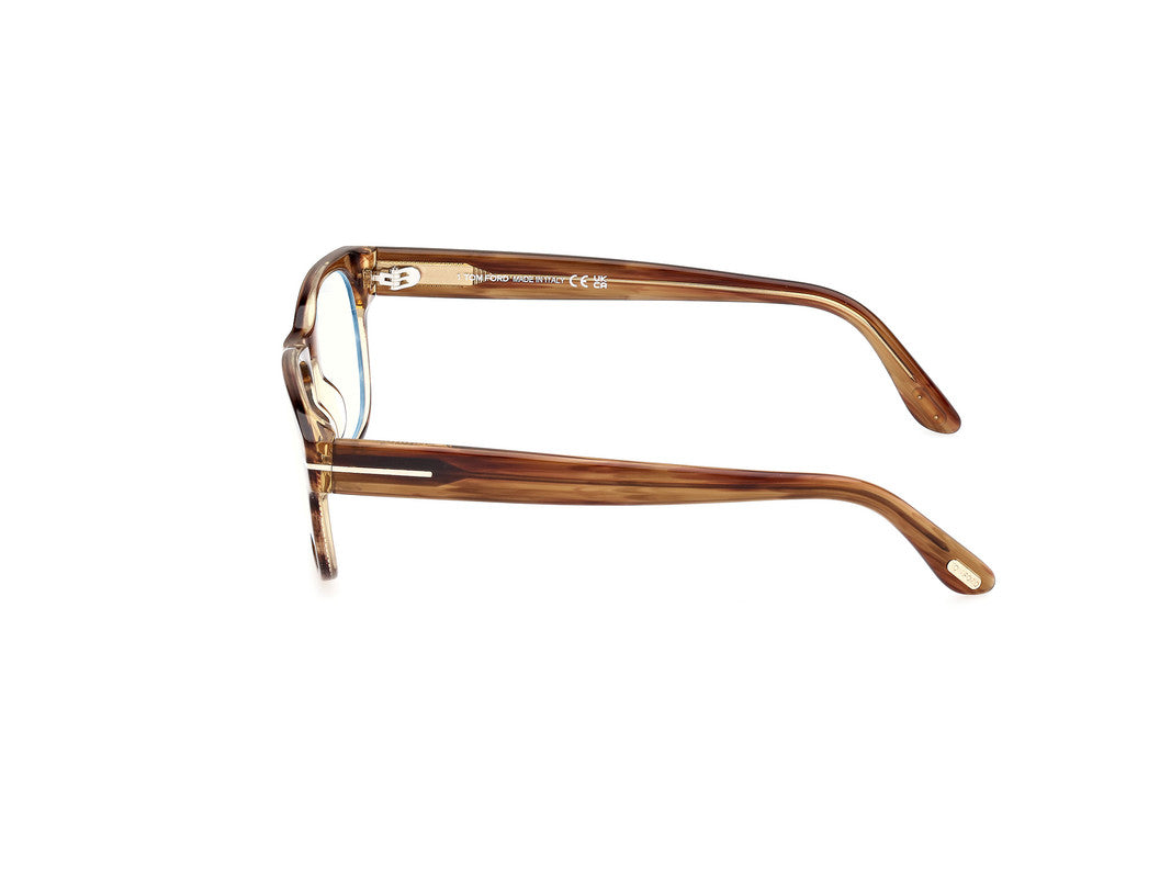 Light Brown/Striped Male Glasses Tom Ford 889214443373