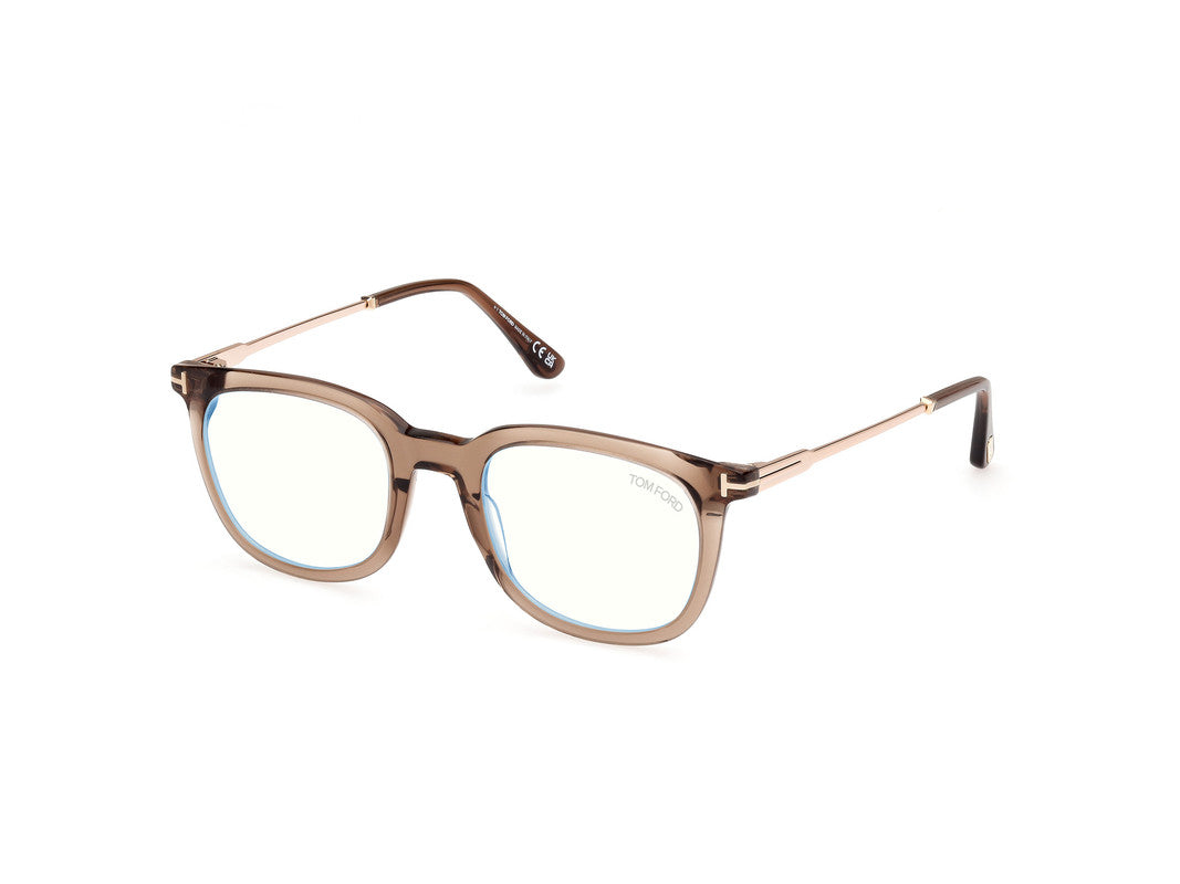 Shiny Light Brown Male Glasses Tom Ford 889214443595