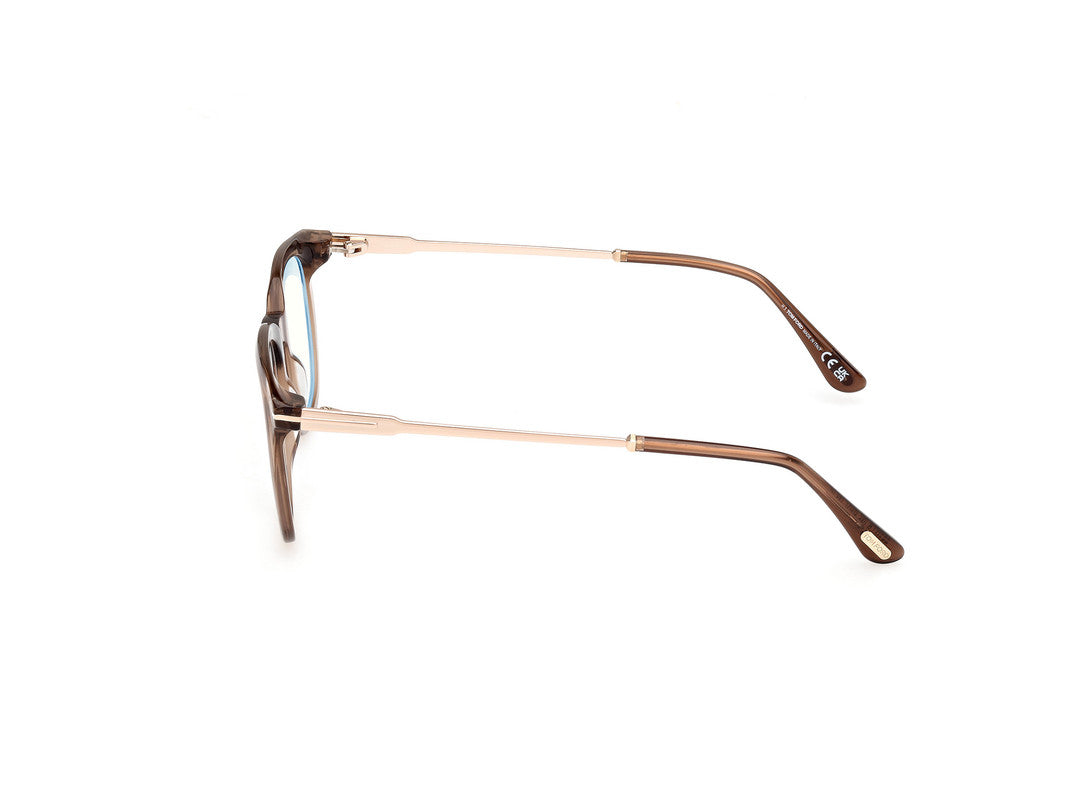 Shiny Light Brown Male Glasses Tom Ford 889214443595