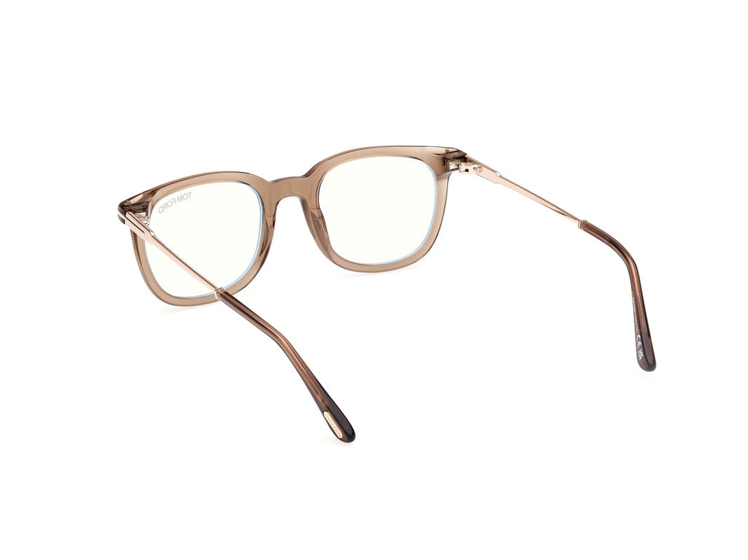 Shiny Light Brown Male Glasses Tom Ford 889214443595