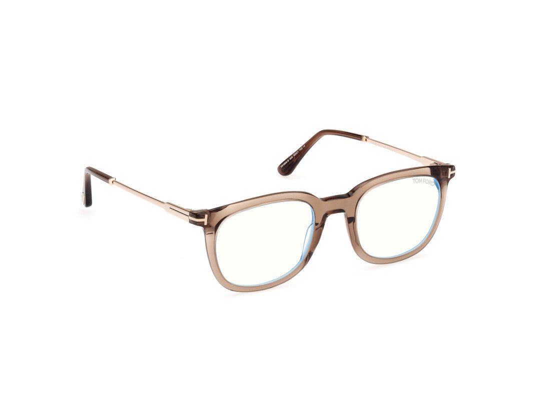 Shiny Light Brown Male Glasses Tom Ford 889214443595