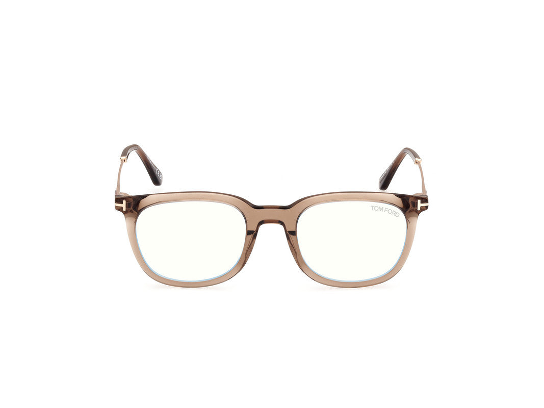 Shiny Light Brown Male Glasses Tom Ford 889214443595