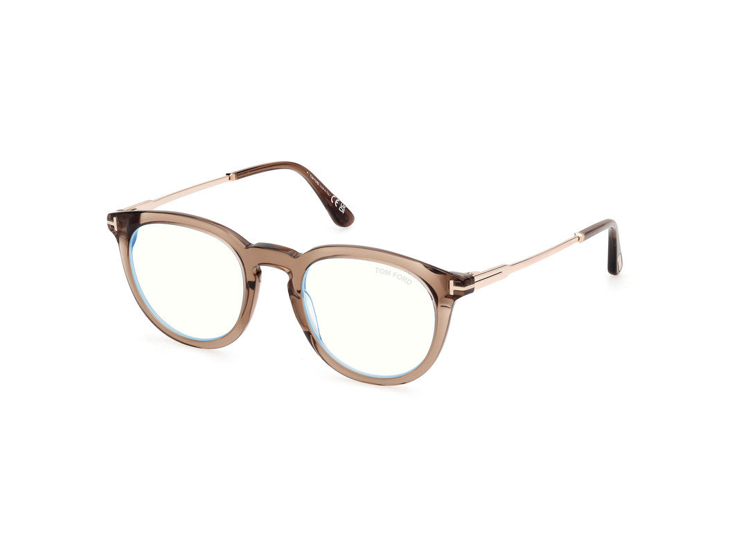 Shiny Light Brown Male Glasses Tom Ford 889214443632