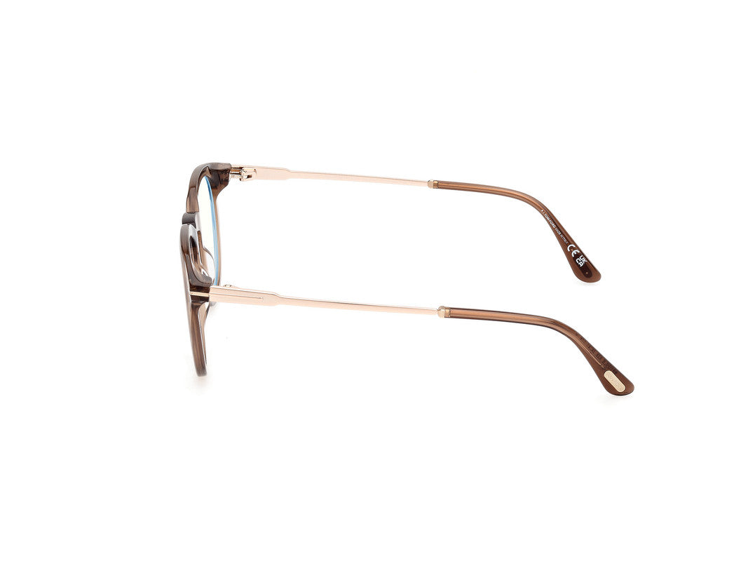 Shiny Light Brown Male Glasses Tom Ford 889214443632