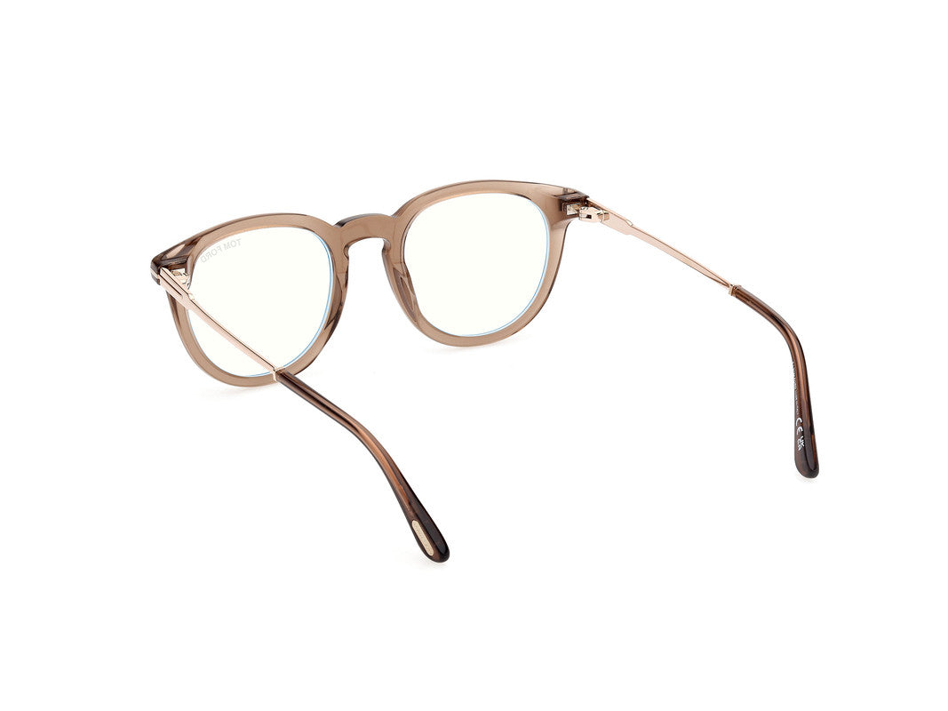 Shiny Light Brown Male Glasses Tom Ford 889214443632