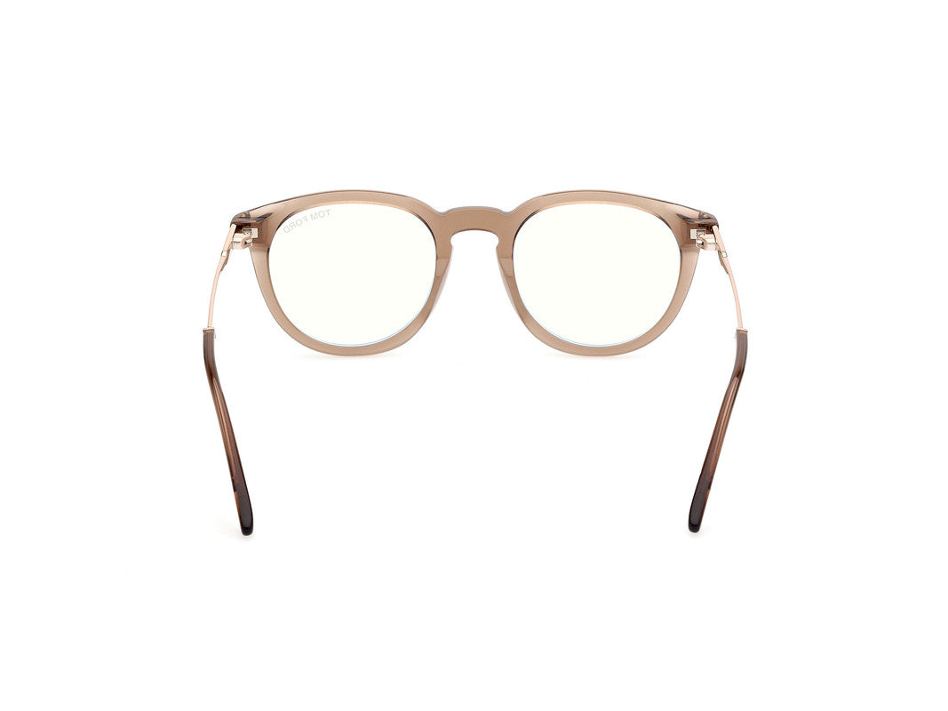 Shiny Light Brown Male Glasses Tom Ford 889214443632