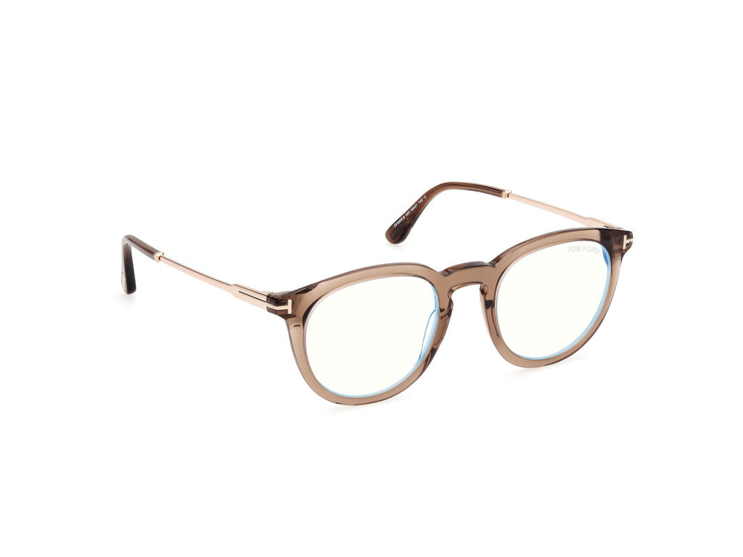 Shiny Light Brown Male Glasses Tom Ford 889214443632