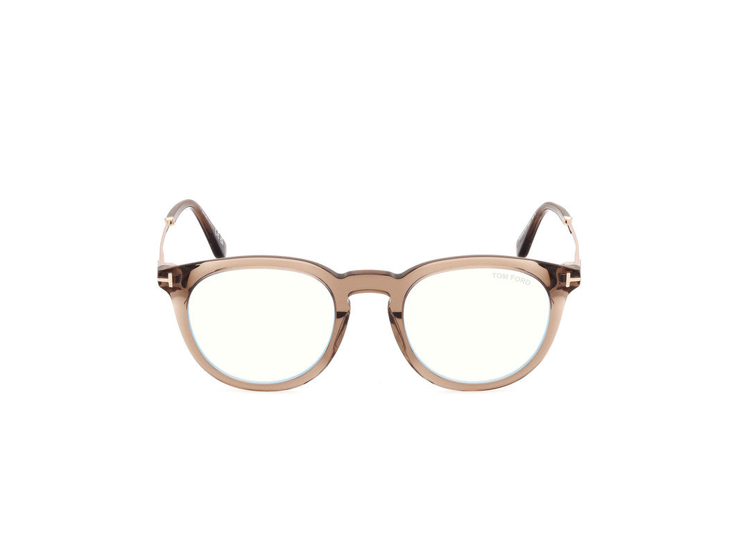 Shiny Light Brown Male Glasses Tom Ford 889214443632