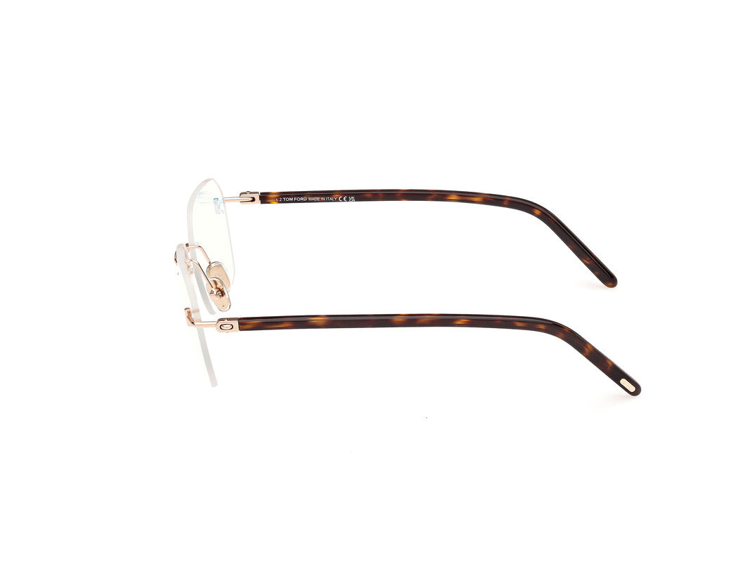 Shiny Rose Gold Male Glasses Tom Ford 889214488404