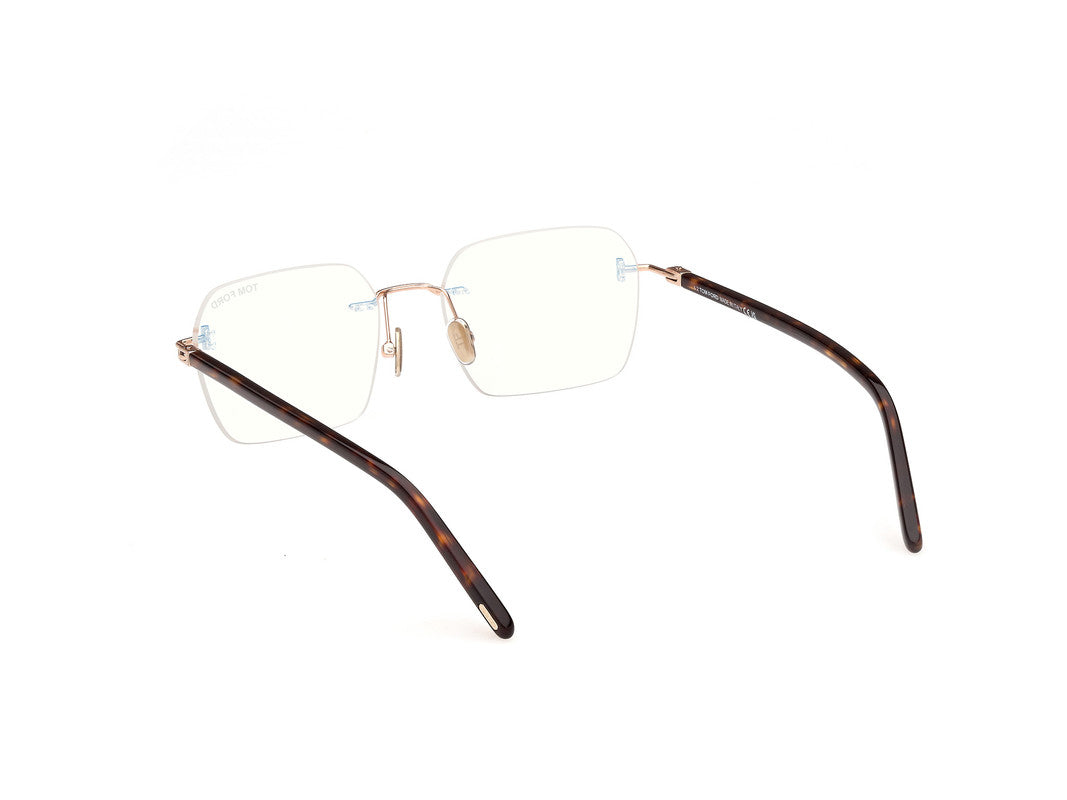 Shiny Rose Gold Male Glasses Tom Ford 889214488404