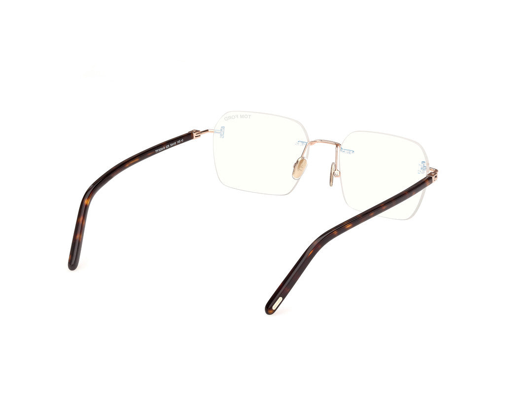 Shiny Rose Gold Male Glasses Tom Ford 889214488404