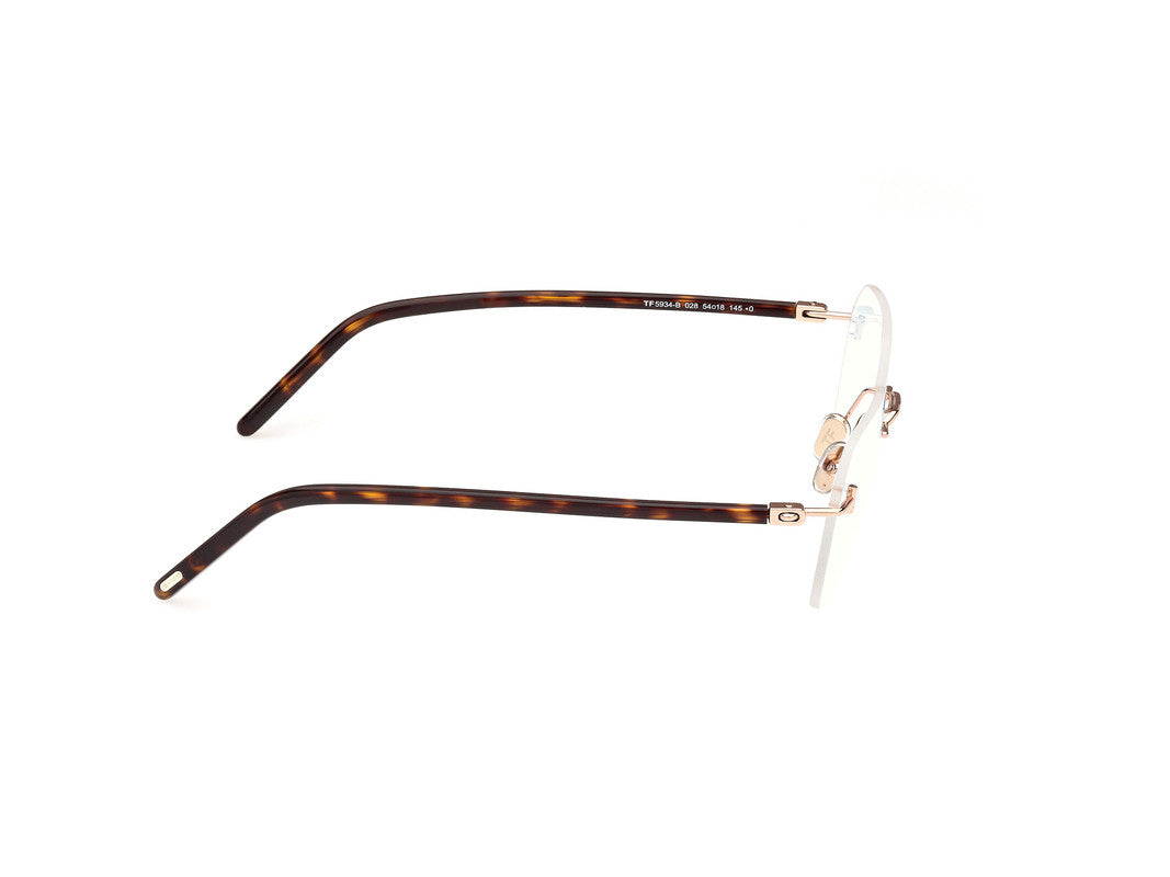 Shiny Rose Gold Male Glasses Tom Ford 889214488404