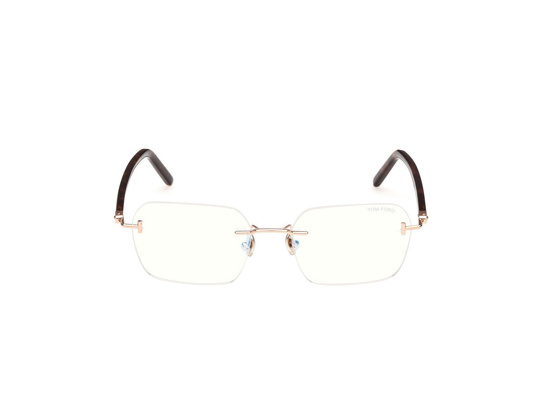 Shiny Rose Gold Male Glasses Tom Ford 889214488404