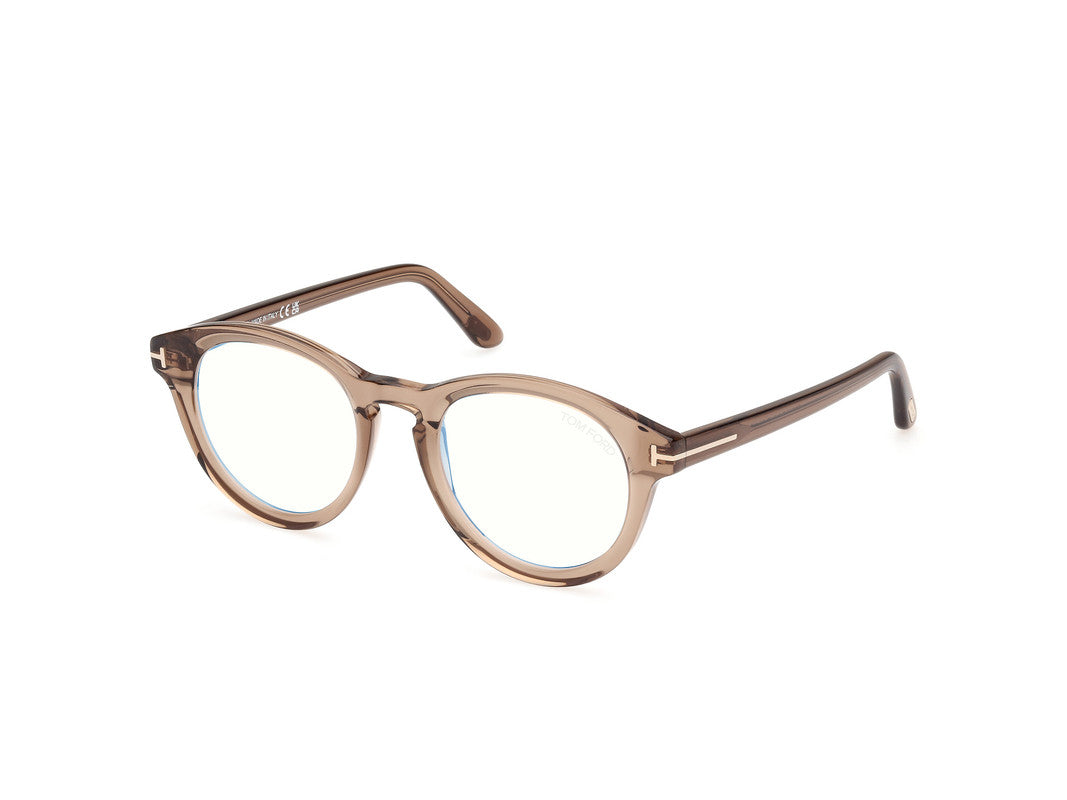 Shiny Dark Brown Male Glasses Tom Ford 889214488589