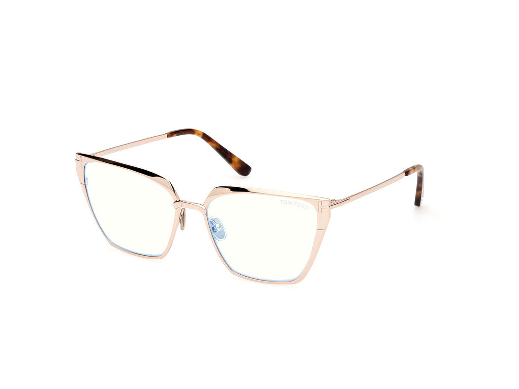 Shiny Rose Gold Female Glasses Tom Ford 889214488749