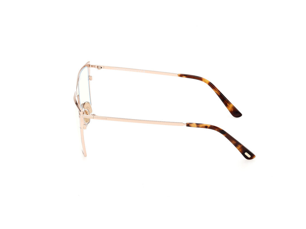 Shiny Rose Gold Female Glasses Tom Ford 889214488749