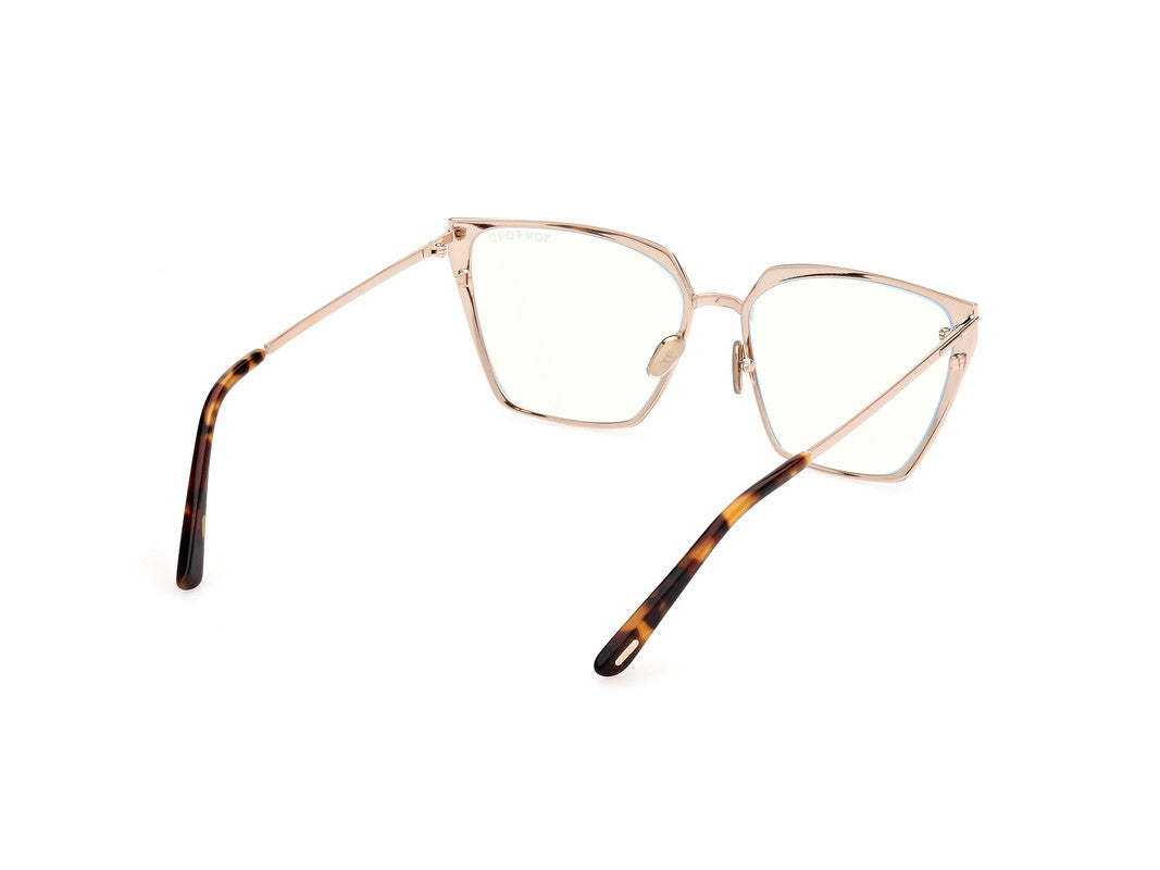 Shiny Rose Gold Female Glasses Tom Ford 889214488749